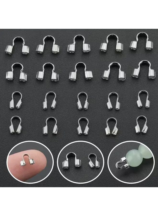 Golden U Shaped Tube End Cap Clamps 20pcs For Handmade Jewelry Craft Accessories - Image 5